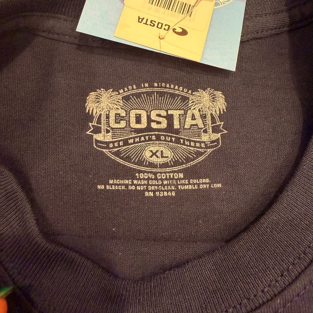 Costa Navy Blue Short Sleeve Shirt - Picture 2 of 4